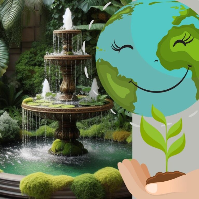 Rafraîchir son jardin en été avec une fontaine d’eau écologique.