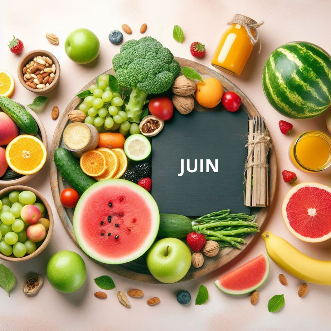 Retrouvez nos fruits et légumes du mois de juin pour faire le plein de vitamines et minéraux